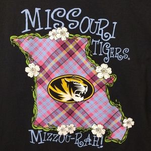 Mizzou Rah Tigers Womens Size M Shirt University of Missouri Graphic Tee MU